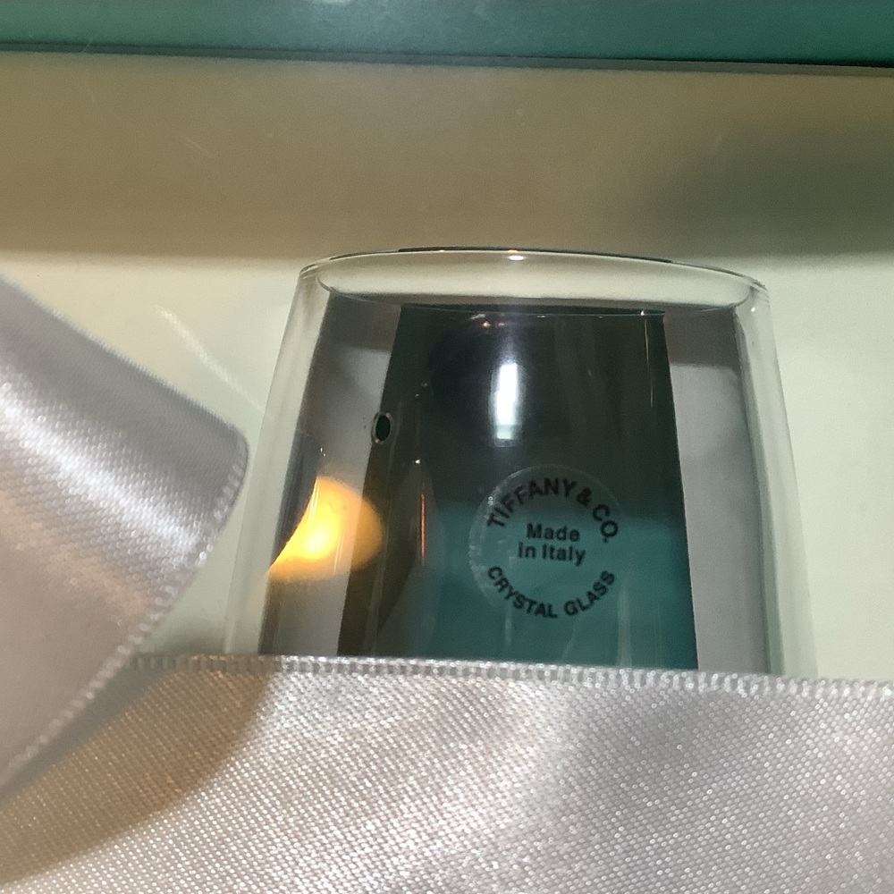 Tiffany & Co. Stemless Crystal Champagne Flutes New In Gift Box - Picture 2 of 4